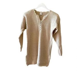 Partners Mervins Ivory Knitted Drop Shoulder Buttons Front Shoulder Pads Y2K S